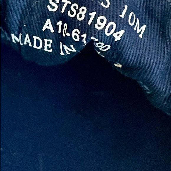 Sperry Navy Women's 10 Cloth Slip On Boat‎ Shoes Sneakers  Excellent Pier Wave - Picture 4 of 8